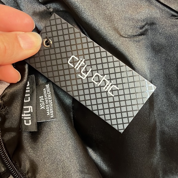 City Chic Rose Shadows Dress XS/14 - Picture 12 of 16